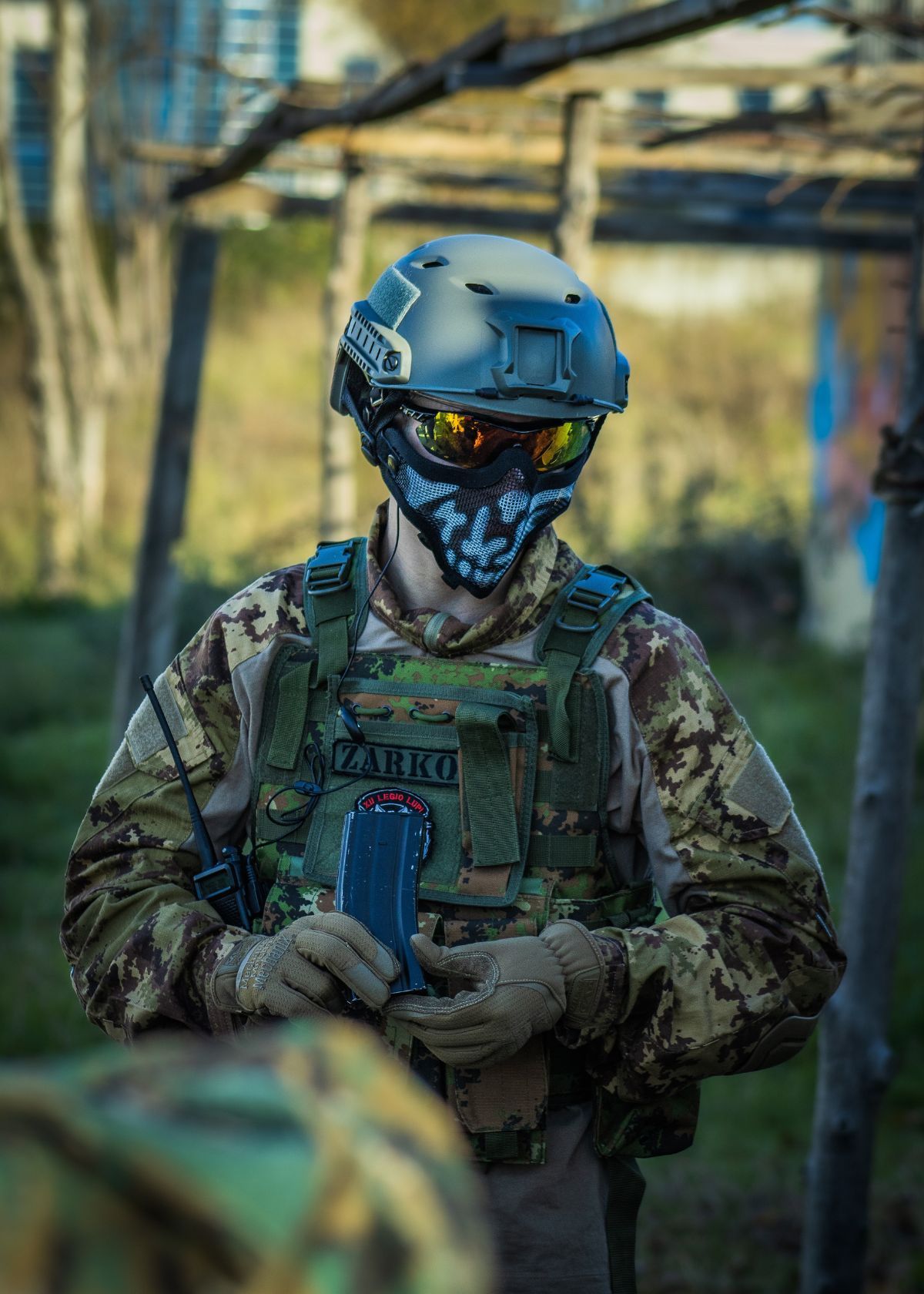 What bluetooth headset fits in a tactical helmet